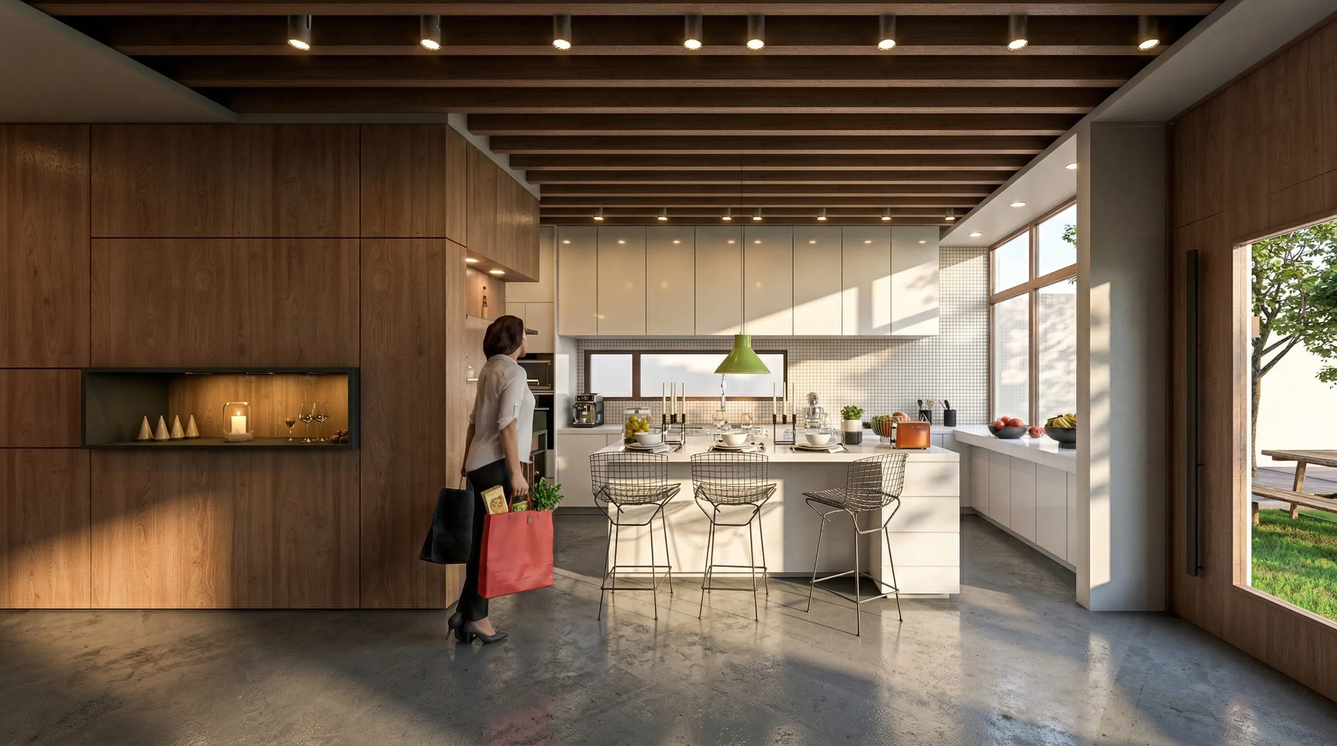 Render Cocina de Casa Ja — PatagoniaBIM